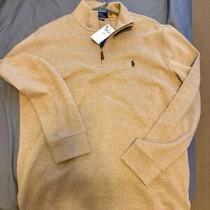 New W/ Tags Men’s Ralph Lauren Polo Quarter zip pullover jacket -